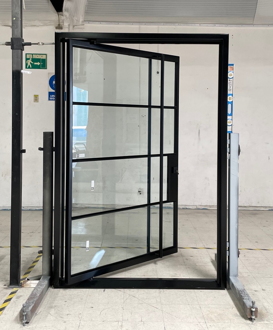 steel glass mullion pivot door